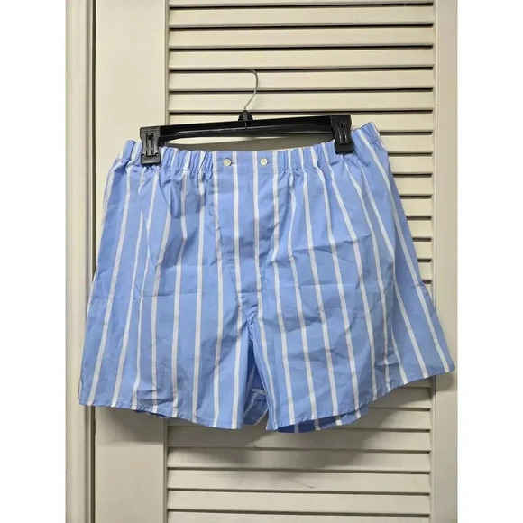 Boyfriend Boxer Stripped Blue Shorts - Picture 1 of 6